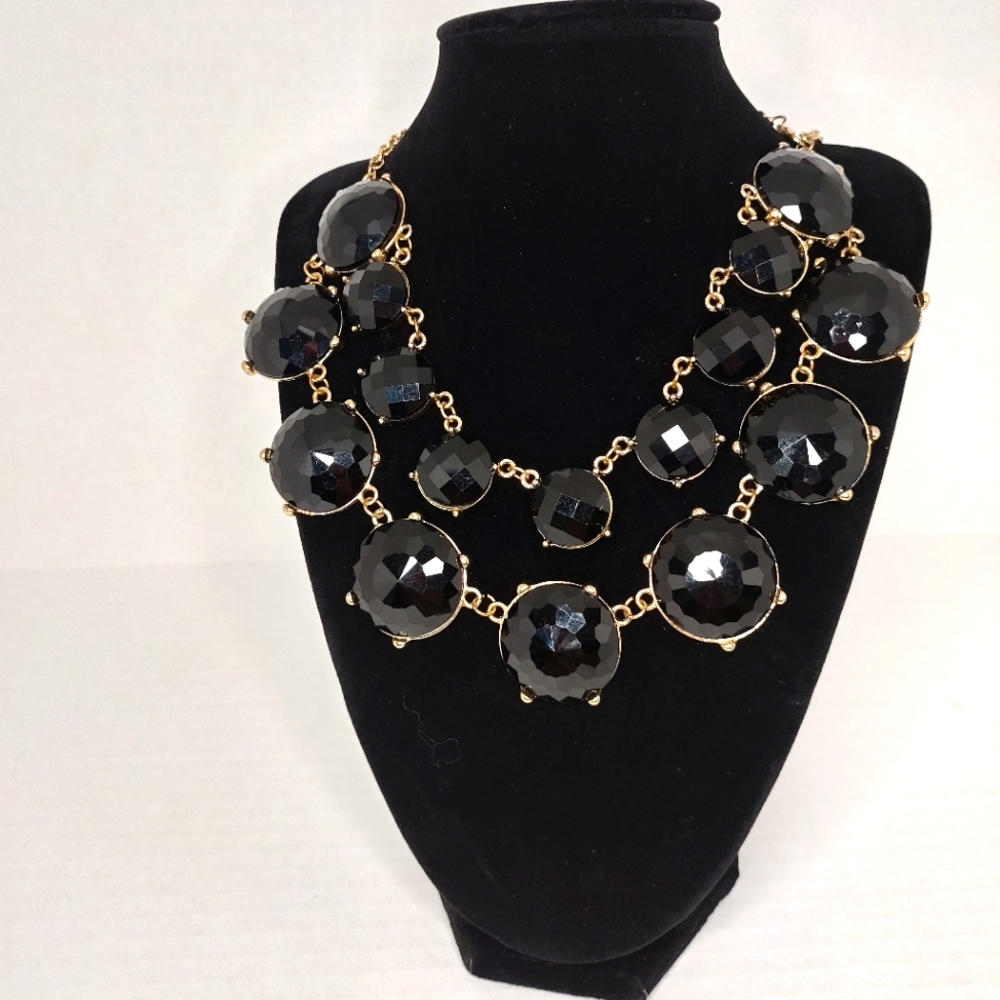 Black and gold chunky necklace